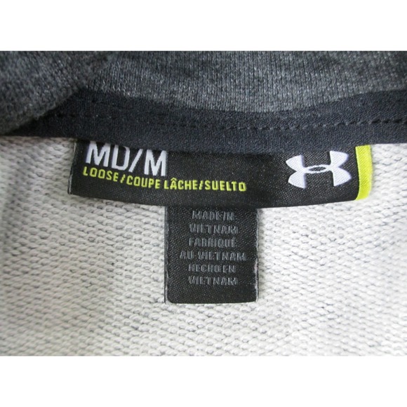 Under Armour Sweater Womens Medium Gray Logo Full Zip Loose Cold Gear Ladies - Picture 8 of 8